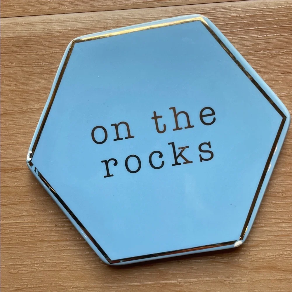 Vibrant Hexagonal Coaster Set - Blue, Pink, Mint, Cream